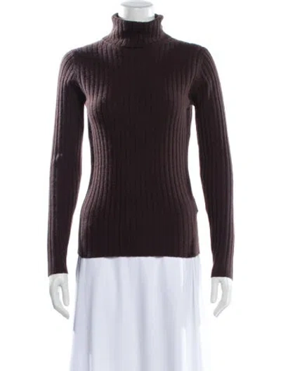 Pre-owned Jardin Des Orangers Cashmere Turtleneck Sweater In Brown