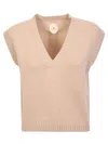 Jardin Des Orangers Jardins Des Orangers Cashmere Vest In Beige Camel In Beige