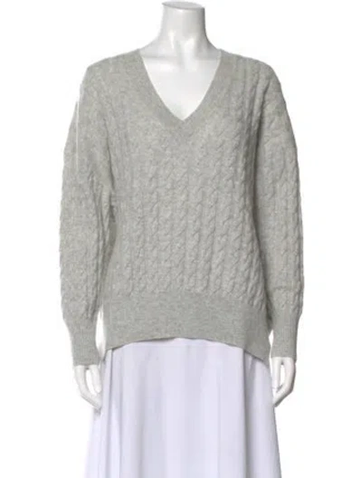 Pre-owned Jardin Des Orangers Cashmere V-neck Sweater In Gray