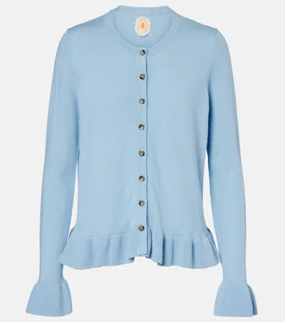 Jardin Des Orangers Cotton And Cashmere Cardigan In Blue