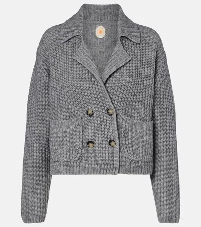 Jardin Des Orangers Cotton And Cashmere Cardigan In Gray