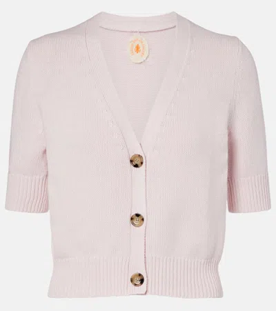 Jardin Des Orangers Cotton And Cashmere Cardigan In Pink