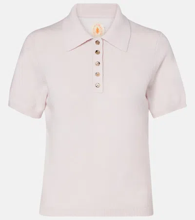 Jardin Des Orangers Cotton And Cashmere Polo Shirt In Pink
