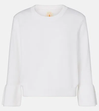 Jardin Des Orangers Cotton And Cashmere Sweater In White