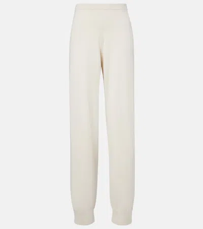 Jardin Des Orangers Cotton And Cashmere Sweatpants In White