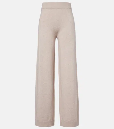 Jardin Des Orangers Cotton And Cashmere Wide-leg Pants In White