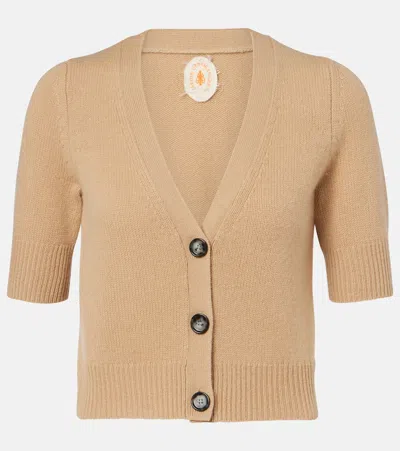 Jardin Des Orangers Cropped Cashmere Cardigan In Brown