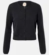 Jardin Des Orangers Cropped Wool And Cashmere Cardigan In Black
