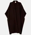 Jardin Des Orangers Hooded Wool And Cashmere Cape In Brown
