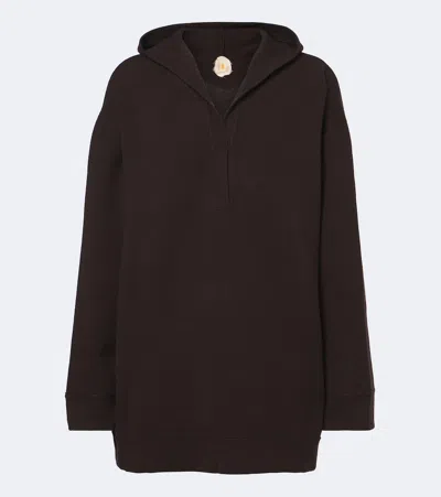 Jardin Des Orangers Hooded Wool And Cashmere Sweater In Brown