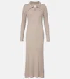 Jardin Des Orangers Knitted Cashmere Polo Dress In Sand