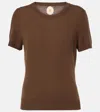 Jardin Des Orangers Knitted Cashmere T-shirt In Brown