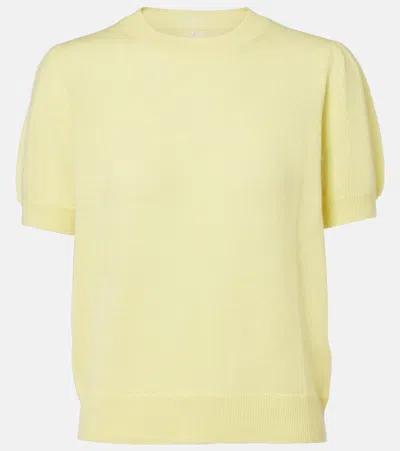 Jardin Des Orangers Knitted Cashmere Top In Yellow