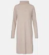 Jardin Des Orangers Knitted Wool And Cashmere Midi Dress In Neutral