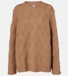 Jardin Des Orangers Oversized Wool And Cashmere Sweater In Brown