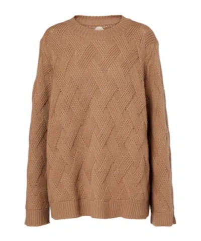 Jardin Des Orangers Oversized Wool And Cashmere Sweater In Burgundy