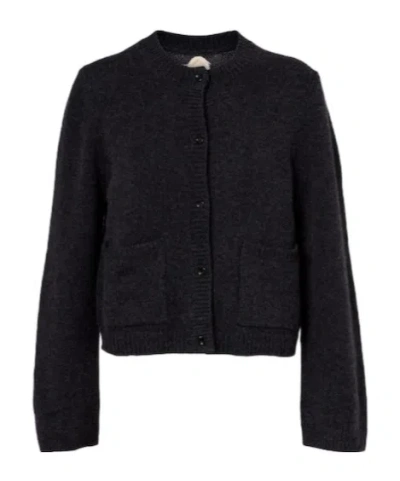 Jardin Des Orangers Round-neck Knitted Cardigan In Black