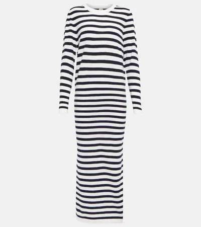 Jardin Des Orangers Striped Wool And Cashmere Maxi Dress In 40/14