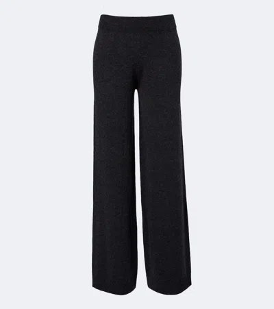 Jardin Des Orangers Virgin Wool And Cashmere Wide-leg Pants In Black