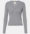 Jardin Des Orangers Virgin Wool Henley Shirt In Grey