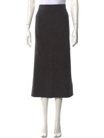 Pre-owned Jardin Des Orangers Virgin Wool Long Skirt W/ Tags In Gray
