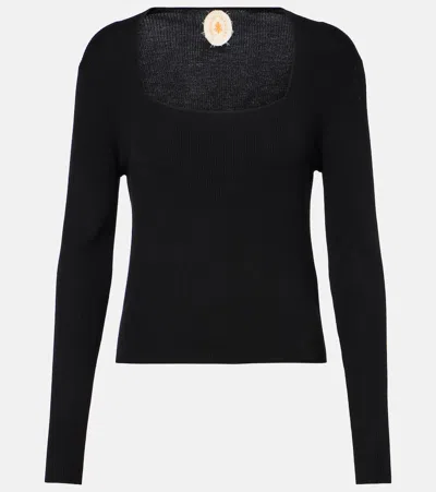 Jardin Des Orangers Virgin Wool Jumper In Black