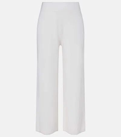 Jardin Des Orangers Virgin Wool Wide-leg Pants In White
