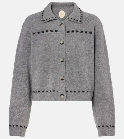 Jardin Des Orangers Wool And Cashmere-blend Cardigan In Gray
