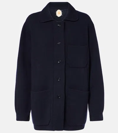 Jardin Des Orangers Wool And Cashmere Jacket In Blue
