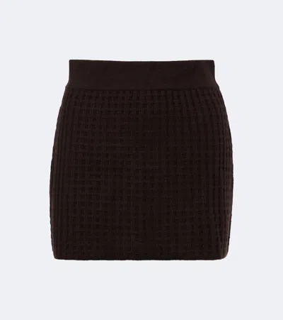 Jardin Des Orangers Wool And Cashmere Jacquard Miniskirt In Multi