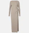 Jardin Des Orangers Wool And Cashmere Maxi Dress In Neutrals