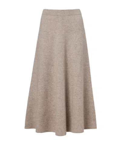 Jardin Des Orangers Wool And Cashmere Midi Skirt In Pink