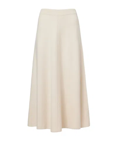 Jardin Des Orangers Wool And Cashmere Midi Skirt In White