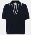 Jardin Des Orangers Wool And Cashmere Polo Sweater In Blue