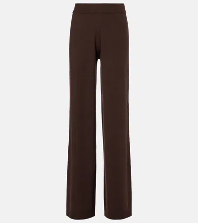 Jardin Des Orangers Wool And Cashmere Straight Pants In Black