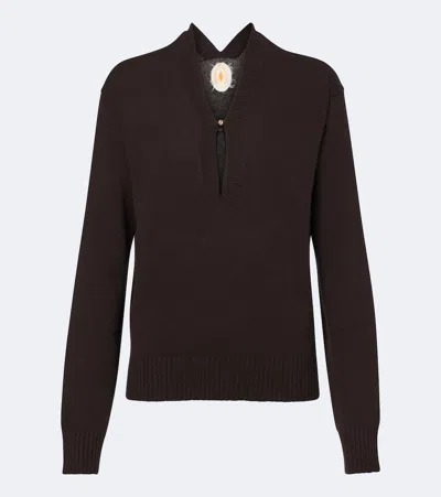 Jardin Des Orangers Wool And Cashmere Sweater In Brown