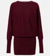Jardin Des Orangers Wool And Cashmere Sweater Dress In Burgundy