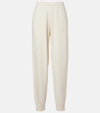 Jardin Des Orangers Wool And Cashmere Sweatpants In White