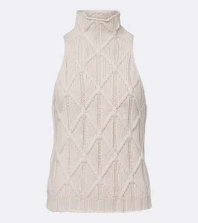 Jardin Des Orangers Wool And Cashmere Top In Neutral