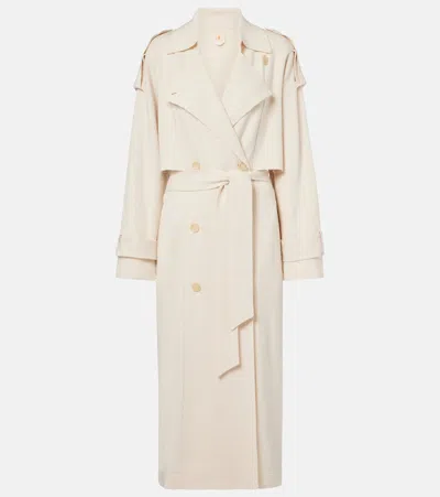 Jardin Des Orangers Wool And Cashmere Trench Coat In Neutral