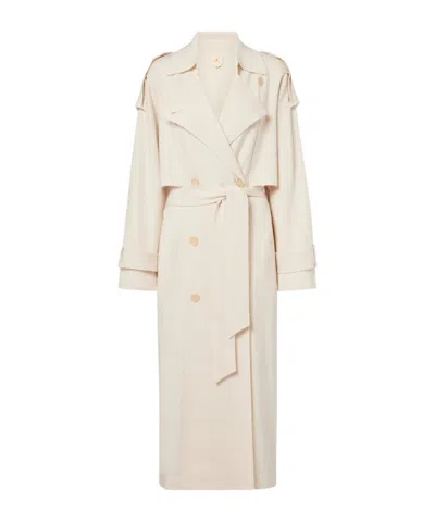 Jardin Des Orangers Wool And Cashmere Trench Coat In Neutral