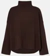 Jardin Des Orangers Wool And Cashmere Turtleneck Sweater In Brown