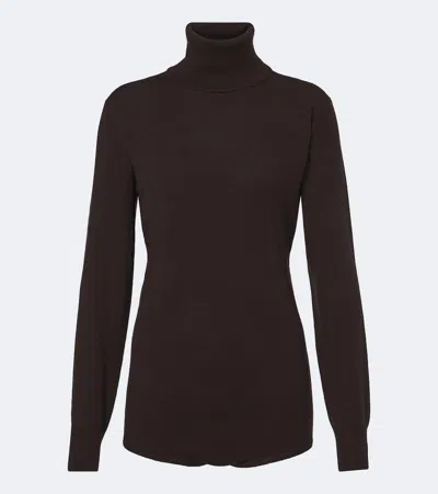 Jardin Des Orangers Wool And Cashmere Turtleneck Sweater In Brown