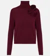 Jardin Des Orangers Wool And Cashmere Turtleneck Sweater In Red