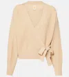 Jardin Des Orangers Wool And Cashmere Wrap Cardigan In Brown