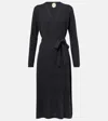 Jardin Des Orangers Wool And Cashmere Wrap Dress In Black