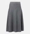 Jardin Des Orangers Wool High-rise Midi Skirt