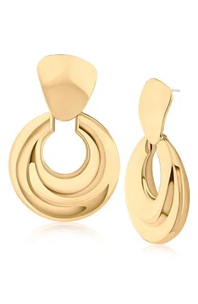 Jardin Doorknocker Drop Earrings In Gold