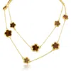 Jardin Enamel Clover Station Long Necklace
