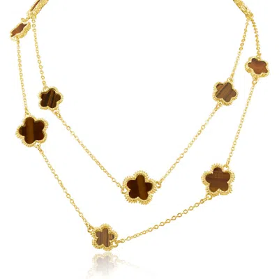 Jardin Enamel Clover Station Long Necklace